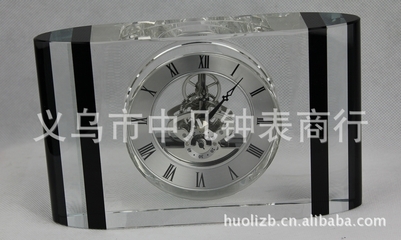 工廠直銷 透視機(jī)芯水晶不銹鋼材質(zhì)鈦金座鐘特價(jià)現(xiàn)貨